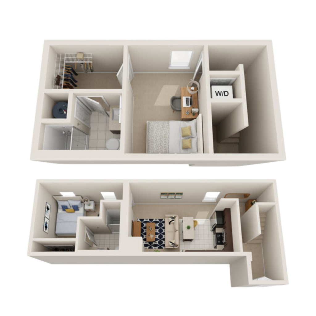 2BR/2BA – Townhome